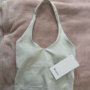 Lululemon new never worn Align halter top color is bone (off-white)